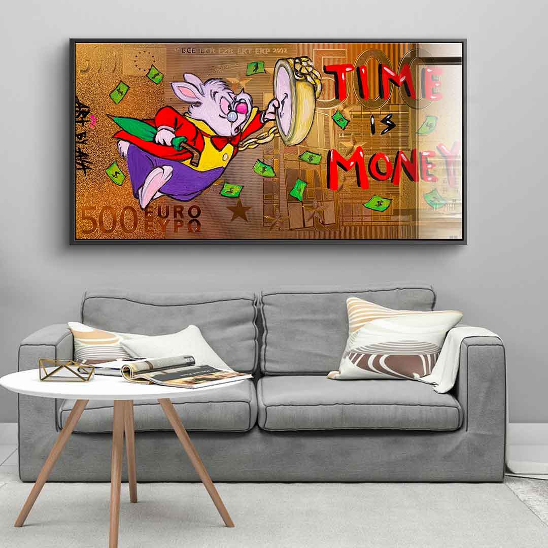Time is money - acrylic glass