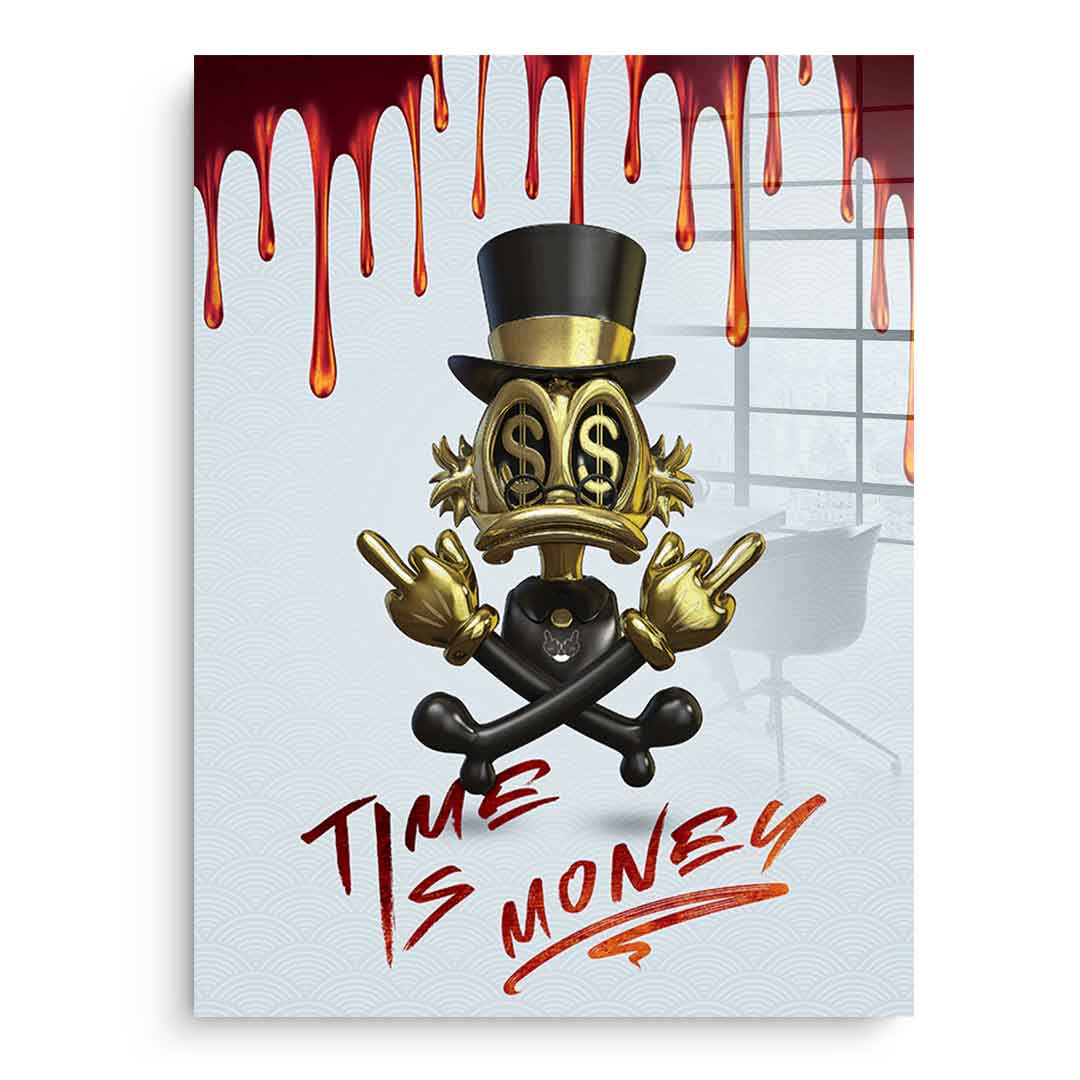 Time is money - acrylic glass