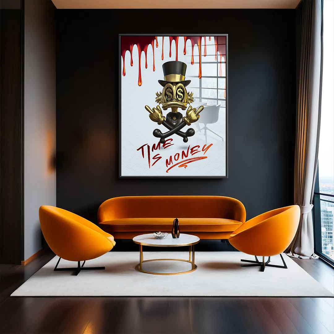 Time is money - acrylic glass