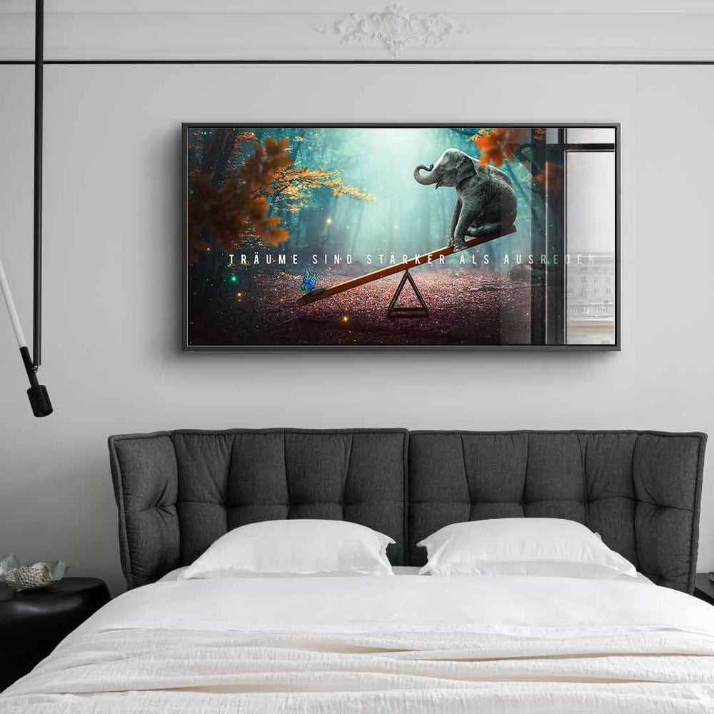 Träume sind stärker als Ausreden Acrylglasbild – Ansicht 2