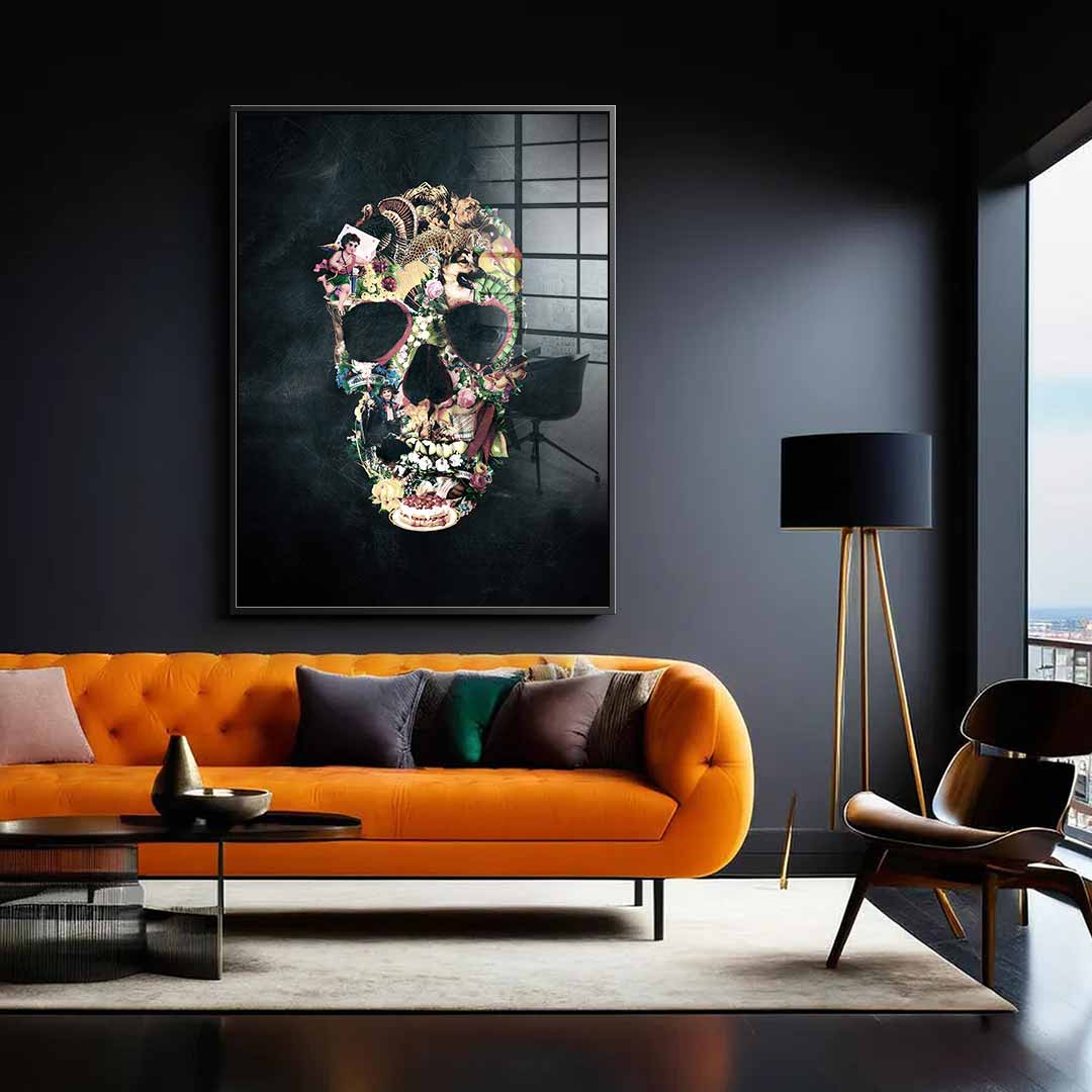 Vintage Skull - Acrylglas