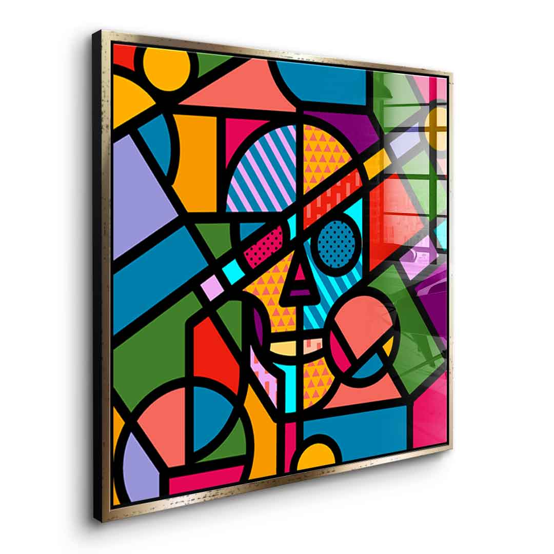 Vit Skull - Acrylglas