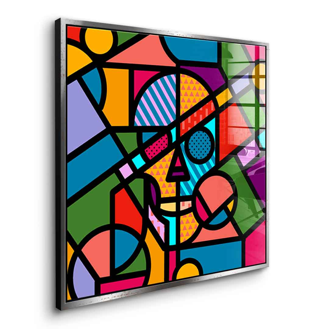 Vit Skull - Acrylglas