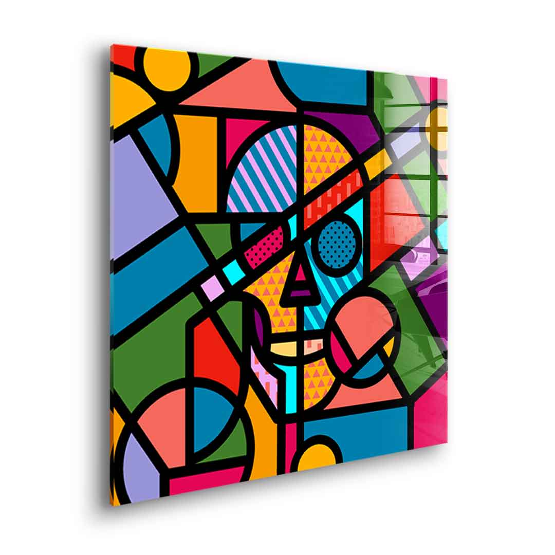 Vit Skull - Acrylglas
