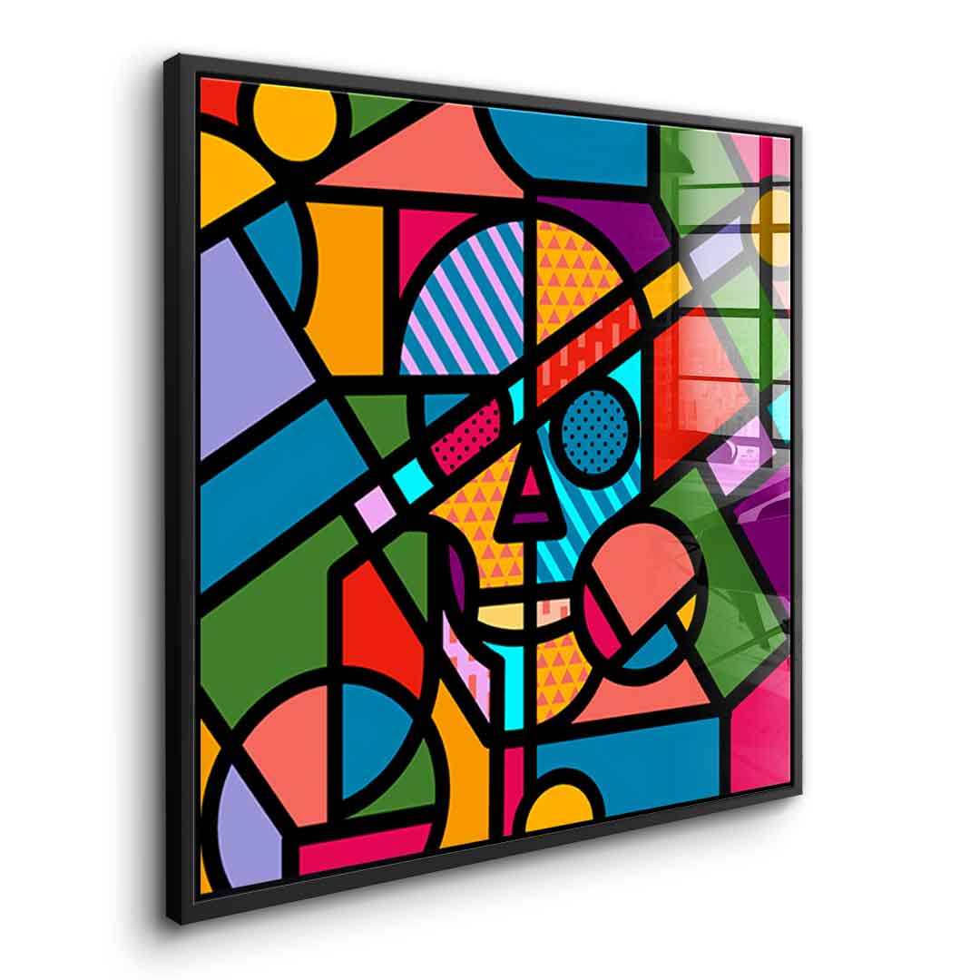 Vit Skull - Acrylglas