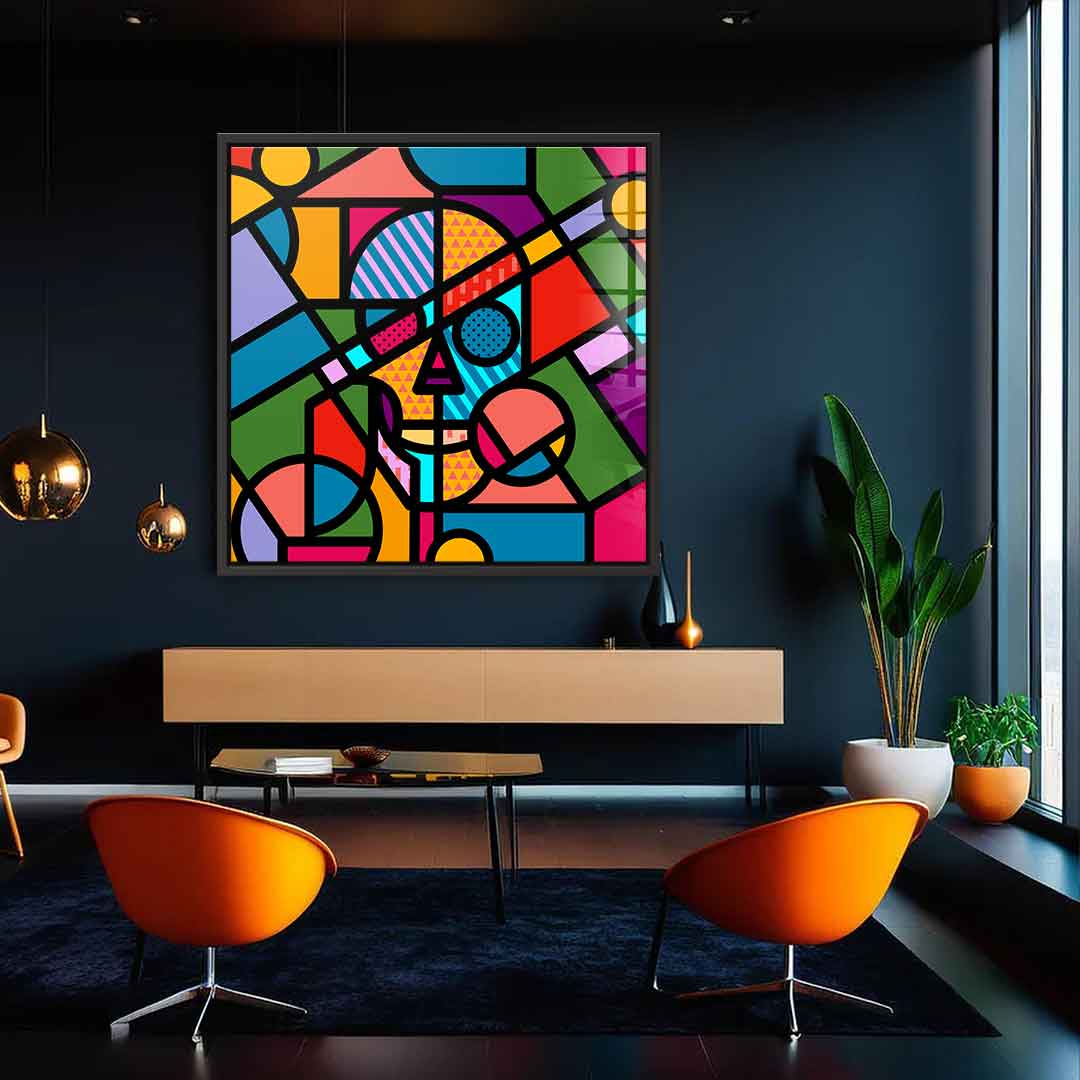 Vit Skull - Acrylglas