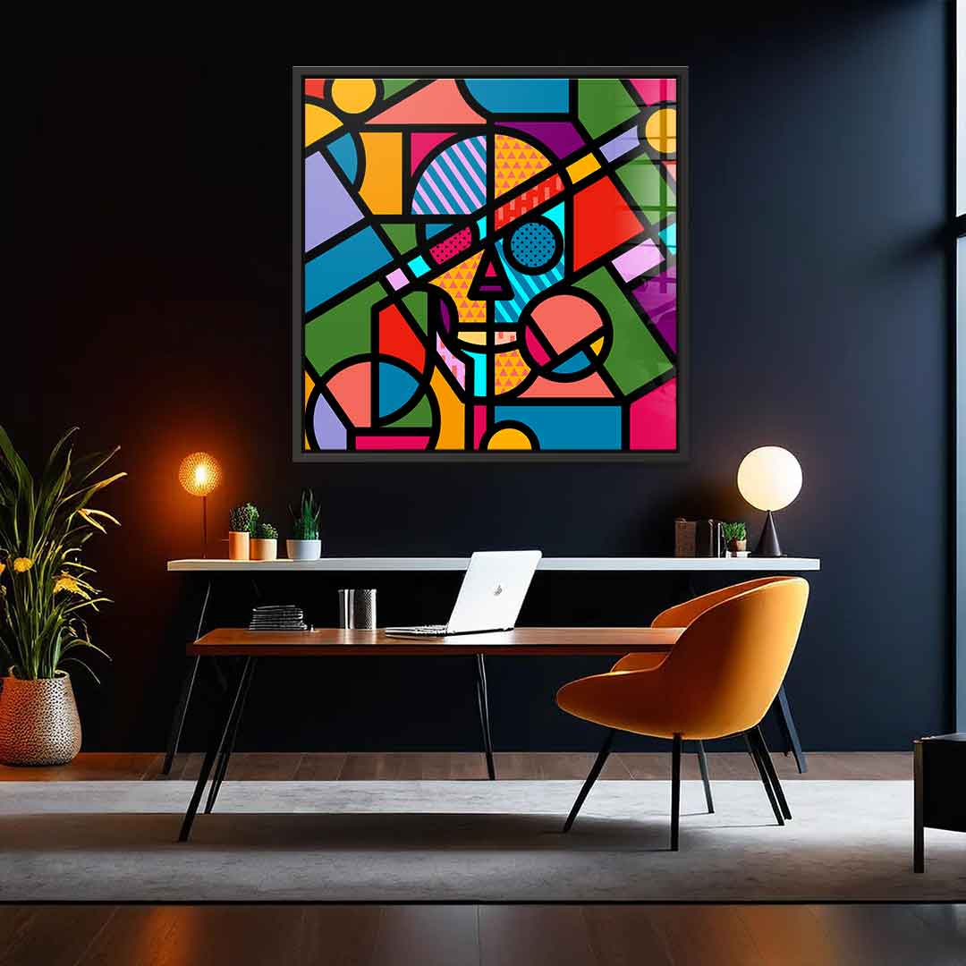Vit Skull - Acrylglas