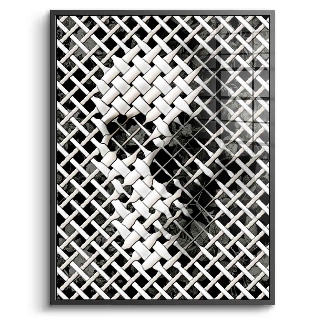 Wicker Skull - acrylic glass
