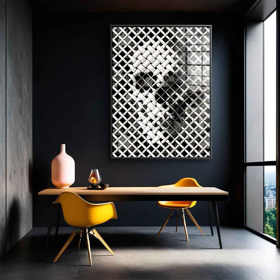 Wicker Skull - acrylic glass