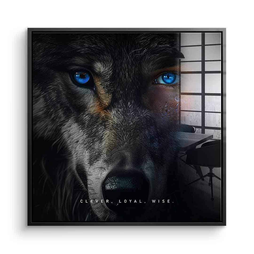 Wolf Fusion - Quadrat Edition - Acrylglas