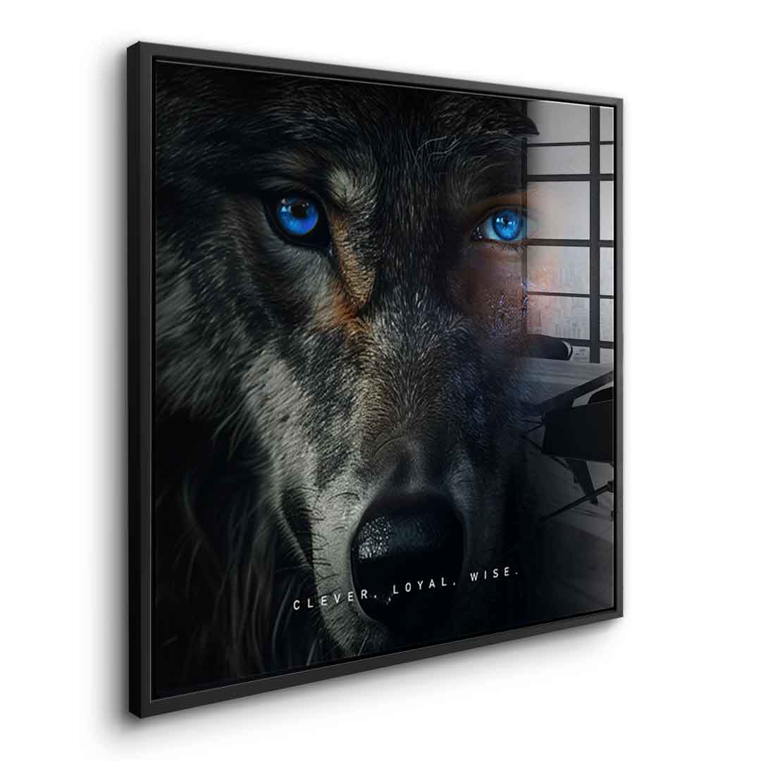 Wolf Fusion - Quadrat Edition - Acrylglas
