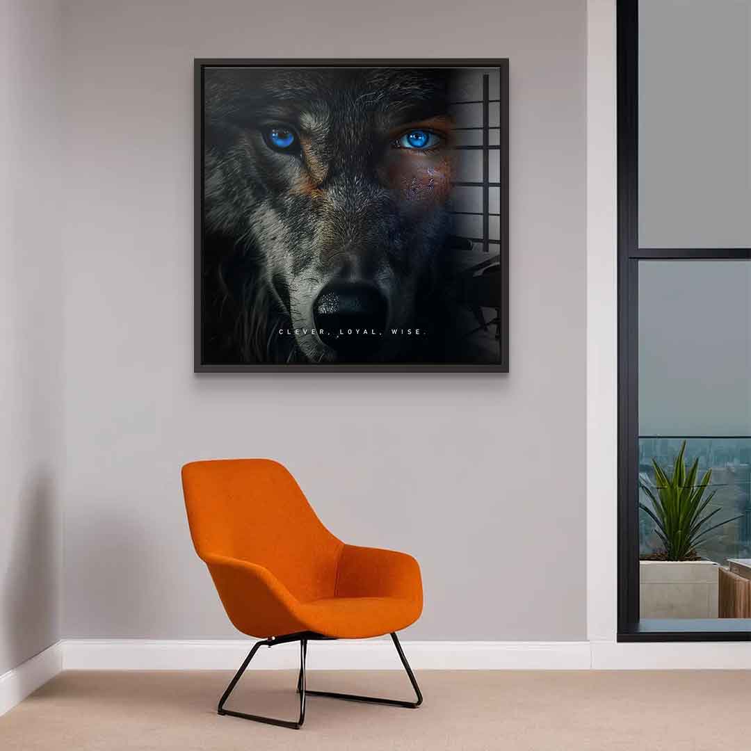 Wolf Fusion - Quadrat Edition - Acrylglas