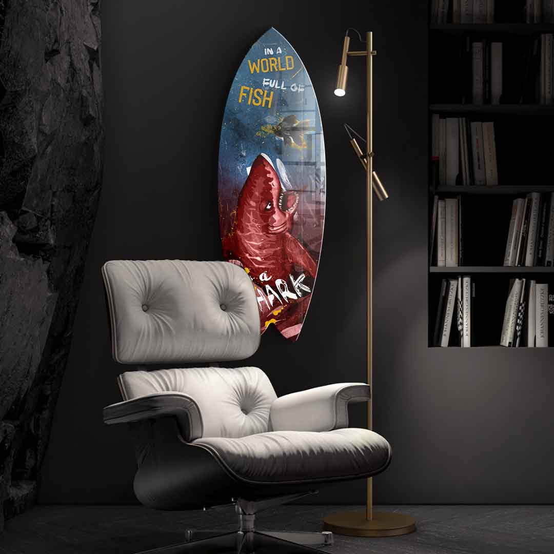 Surfboard YOU ARE THE SHARK - Acrylglas