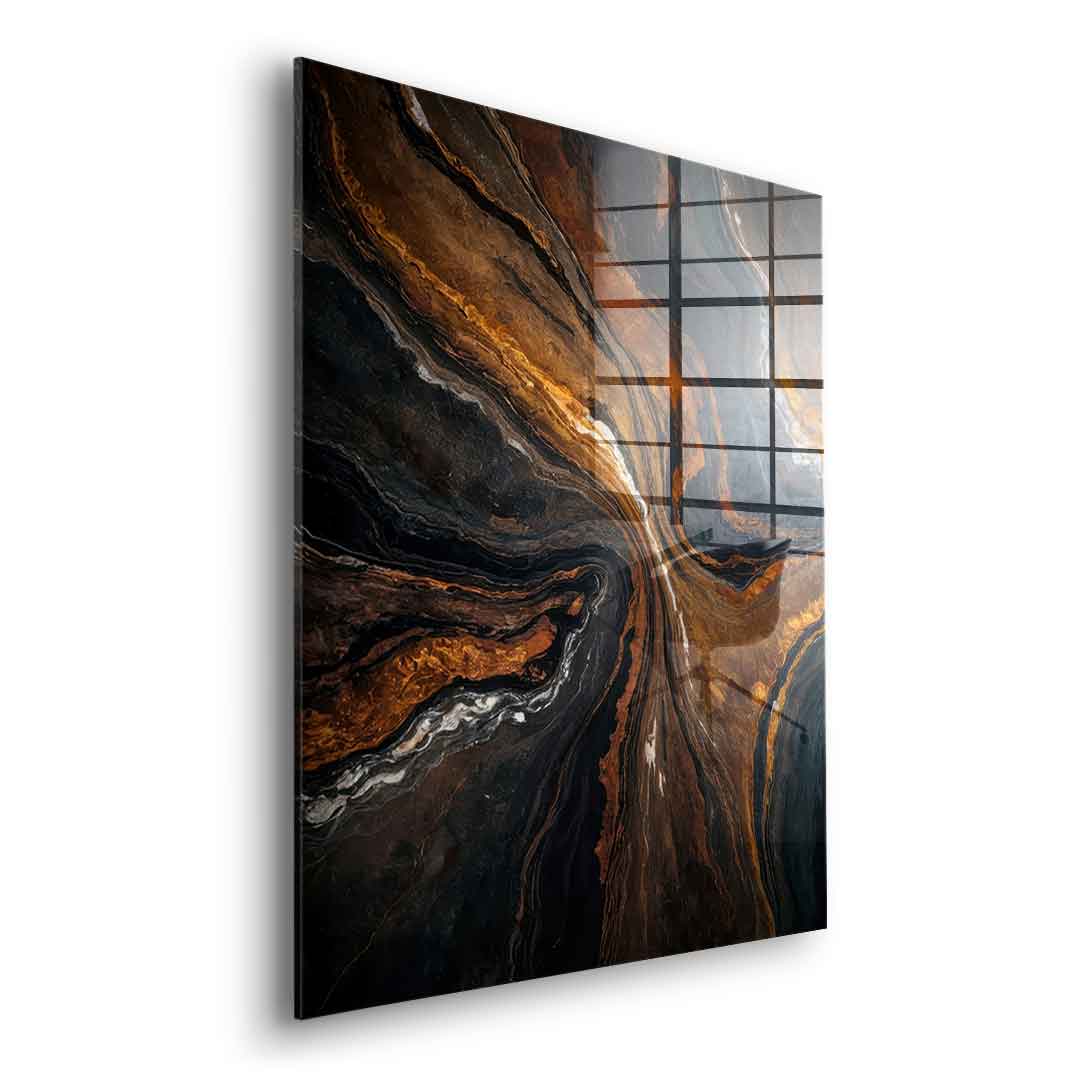 Golden Tones in Dark Stone - Acrylic glass