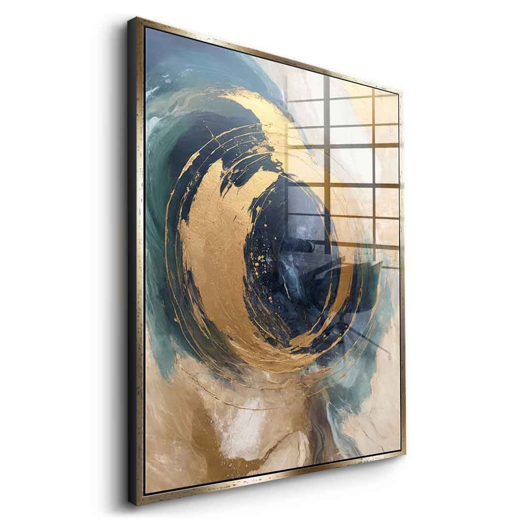 Golden Vortex - acrylic glass