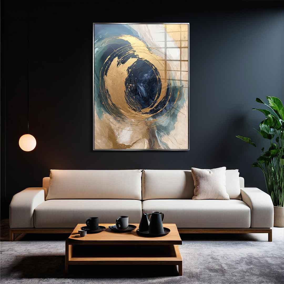 Golden Vortex - acrylic glass