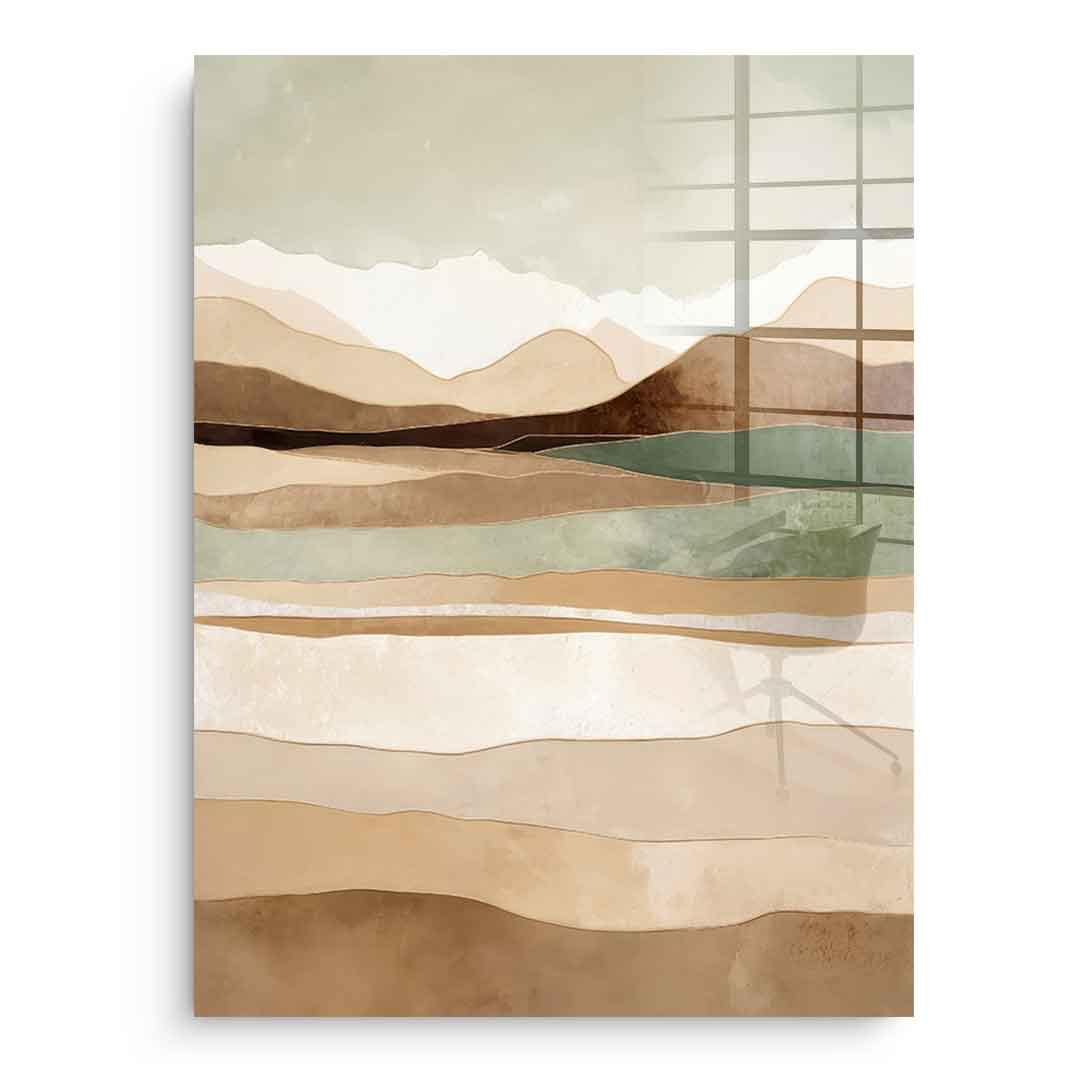 Layers of time and terrain - acrylic glass