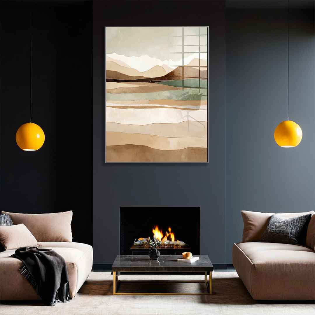 Layers of time and terrain - acrylic glass