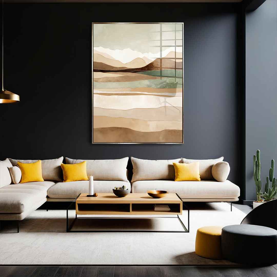 Layers of time and terrain - acrylic glass