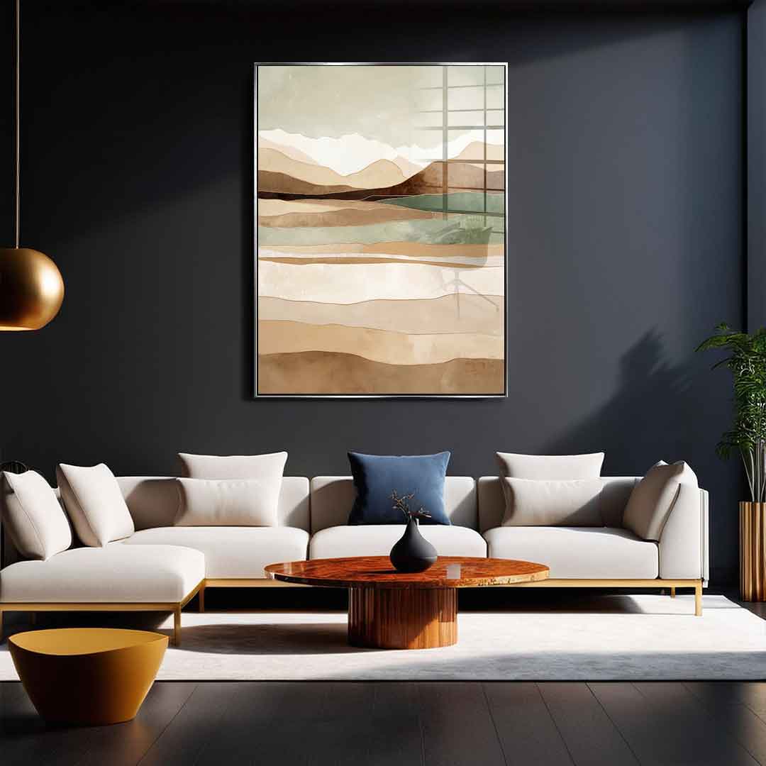 Layers of time and terrain - acrylic glass