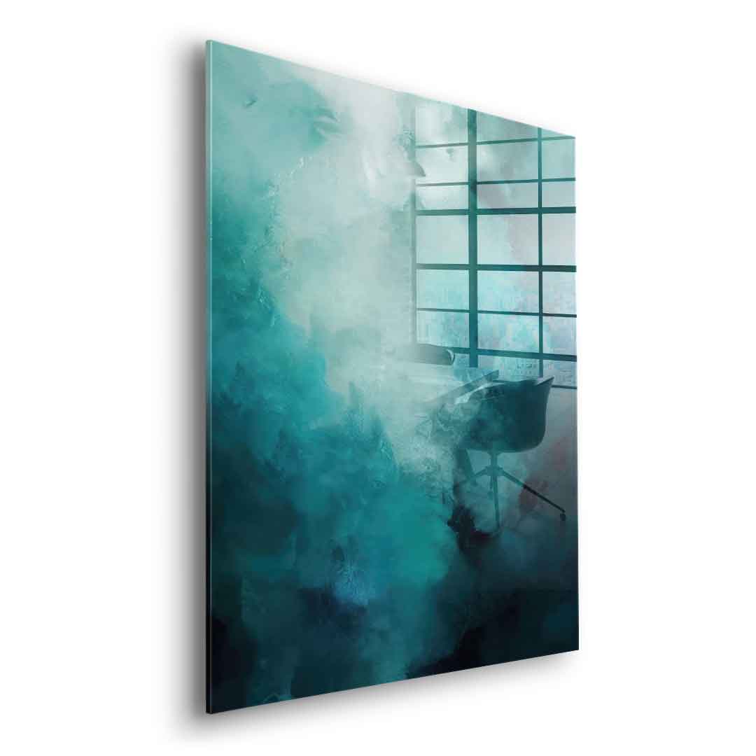 Misty Teal Abyss - acrylic glass