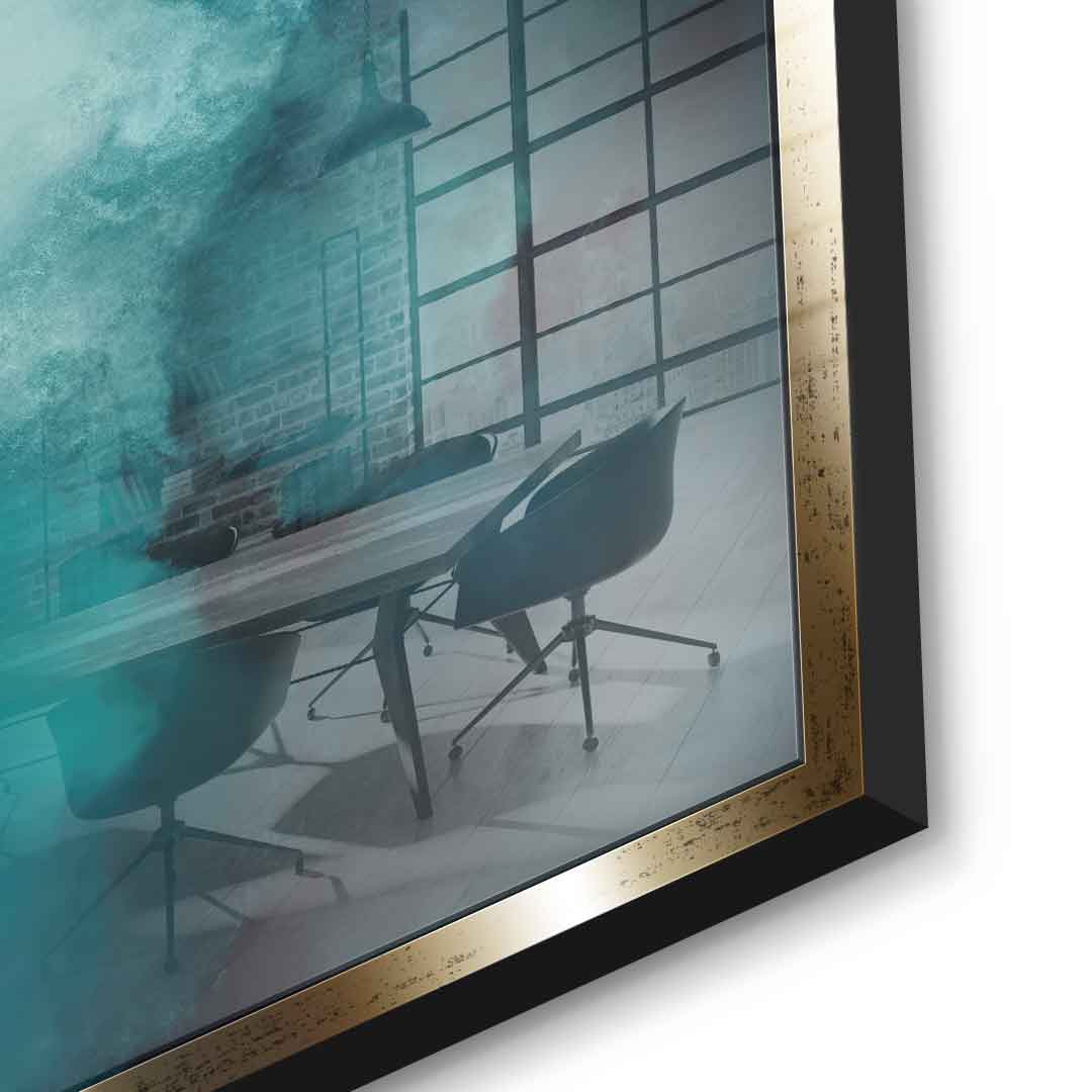 Misty Teal Abyss - acrylic glass