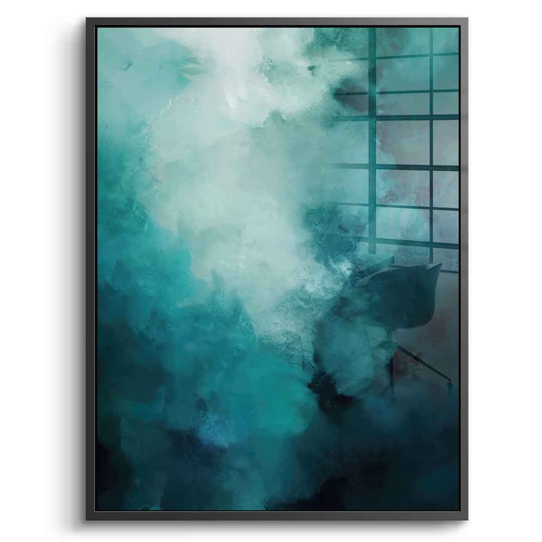 Misty Teal Abyss - acrylic glass