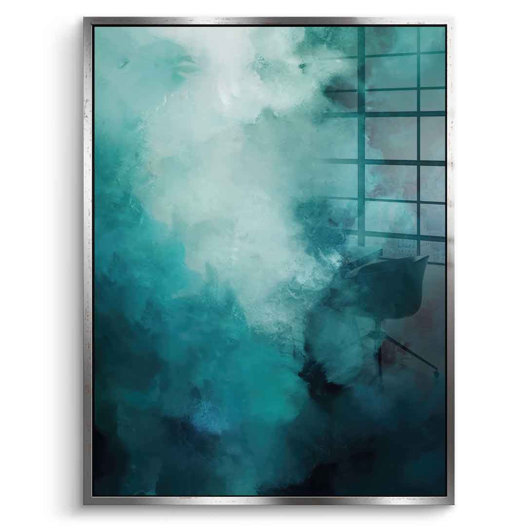 Misty Teal Abyss - acrylic glass
