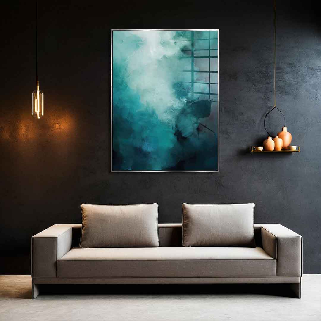 Misty Teal Abyss - acrylic glass