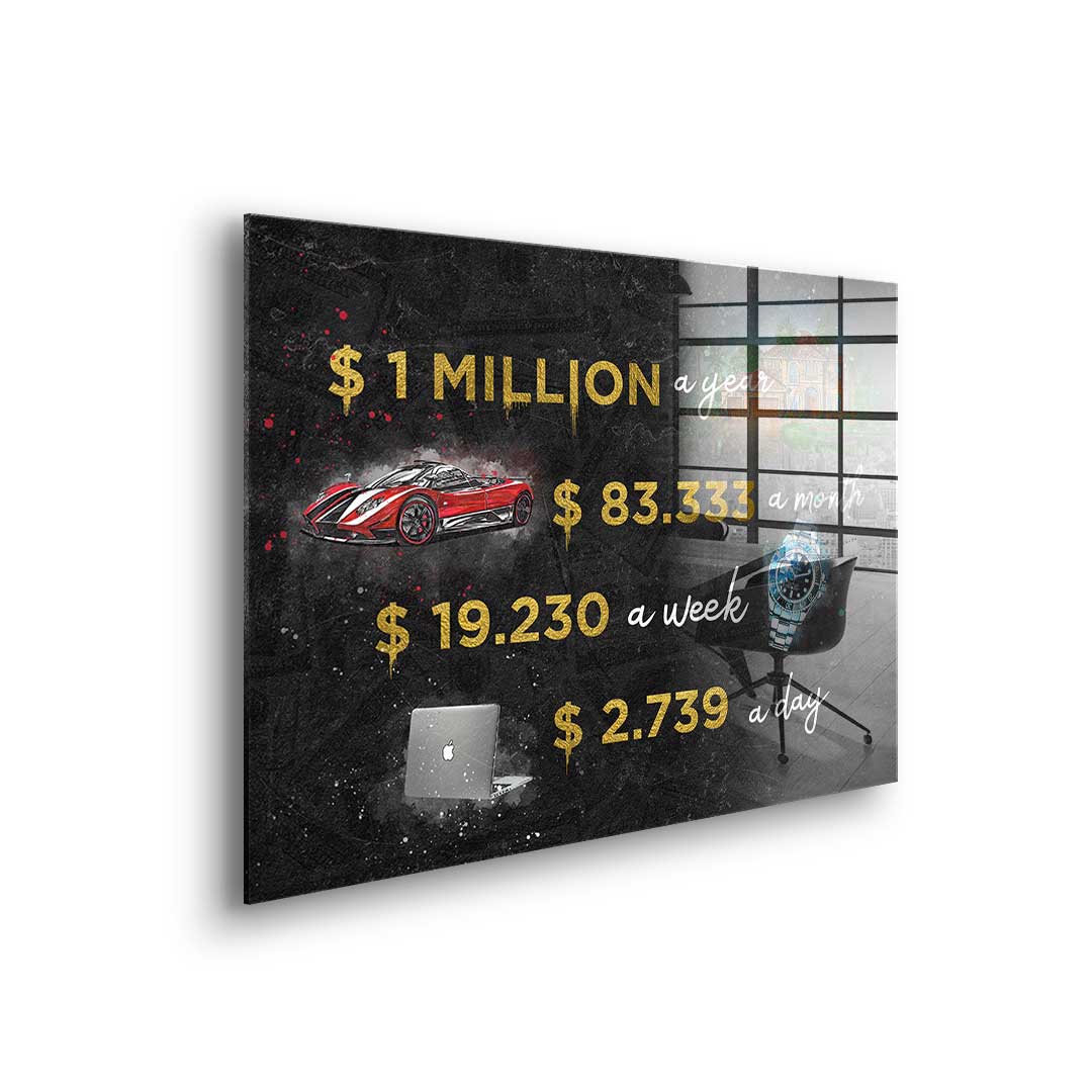 One million - acrylic glass
