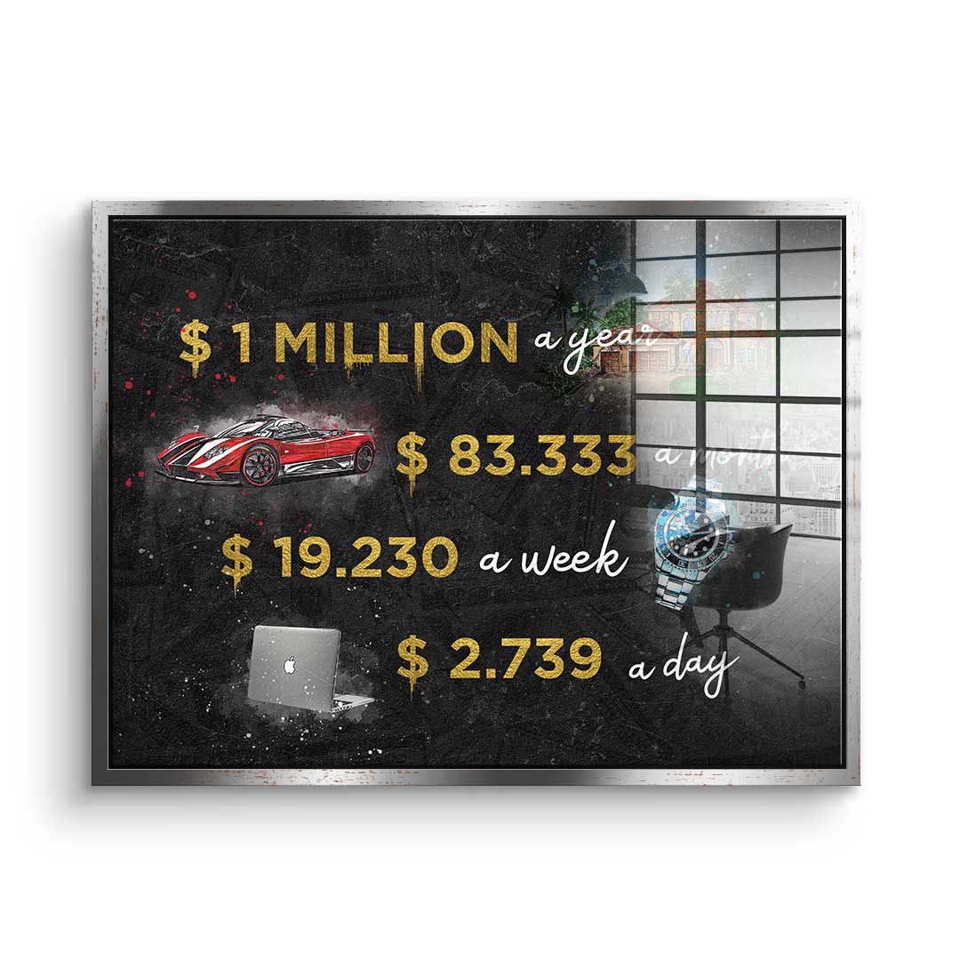 One million - acrylic glass