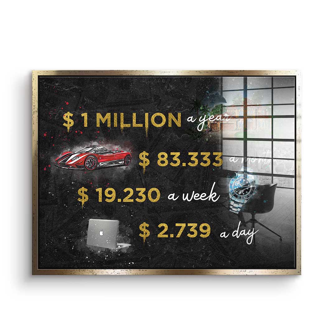 One million - acrylic glass