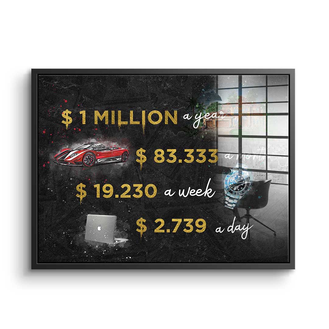 One million - acrylic glass