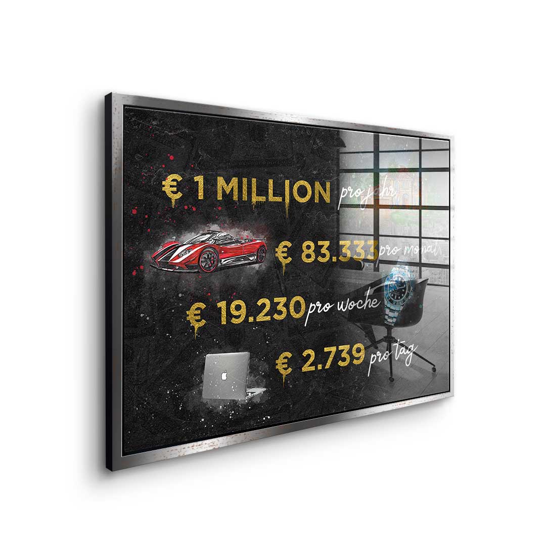 One million - acrylic glass