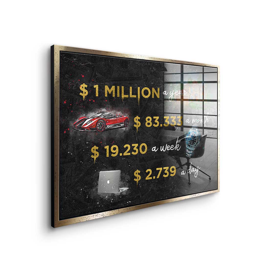 One million - acrylic glass