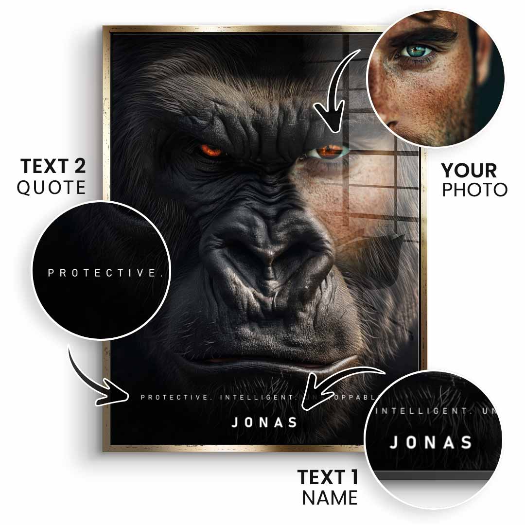 Gorilla fusion personalized - acrylic glass