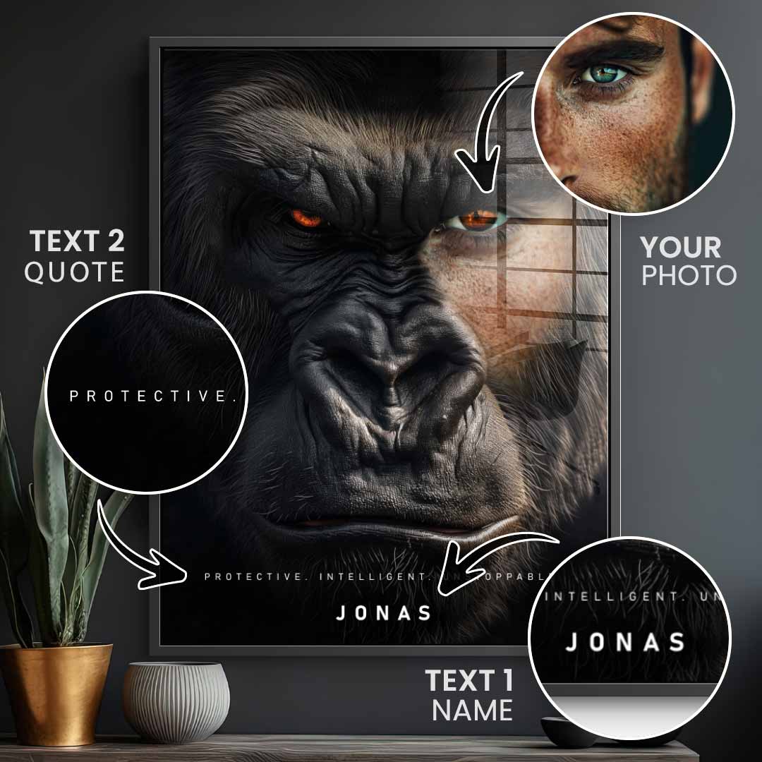 Gorilla fusion personalized - acrylic glass