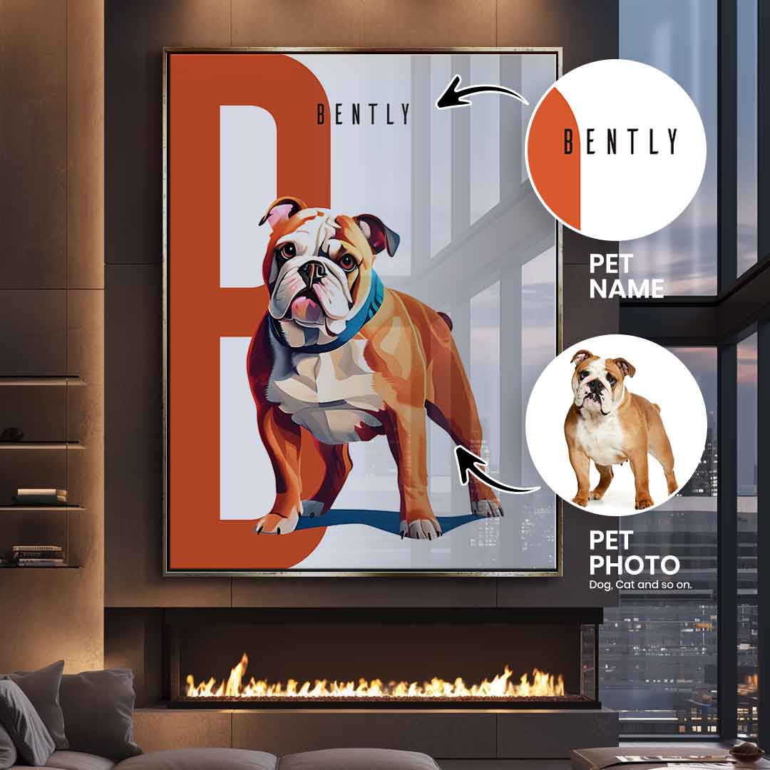 Pet Initial personalisierbar - Acrylglas