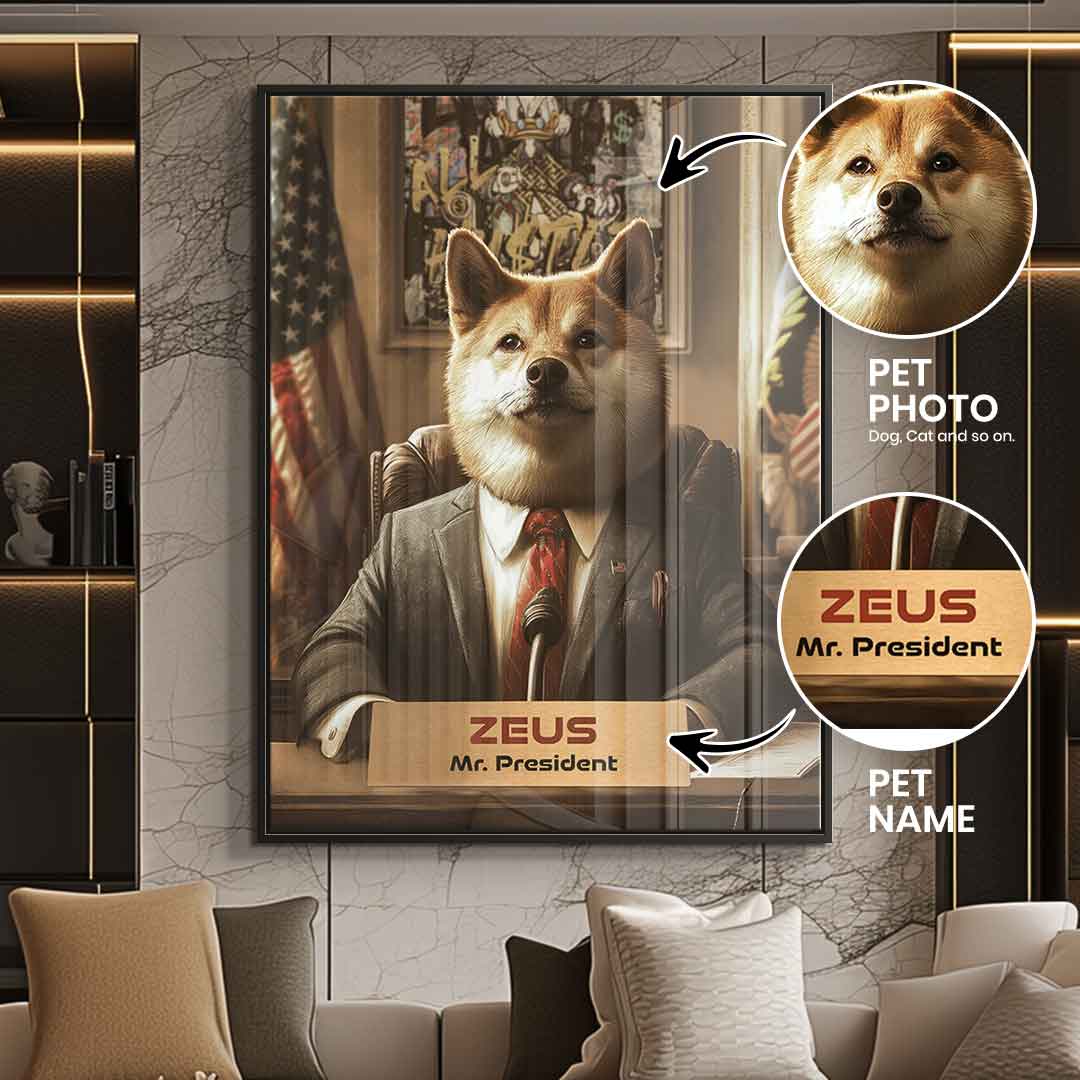 President personalizing - acrylic glass