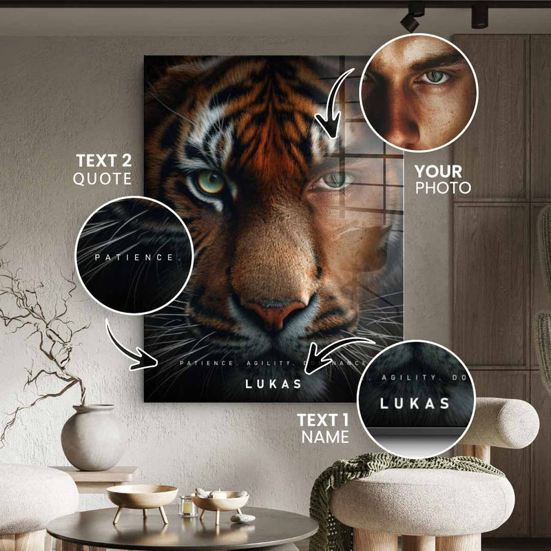 Tiger Fusion personalisierbar - Acrylglas