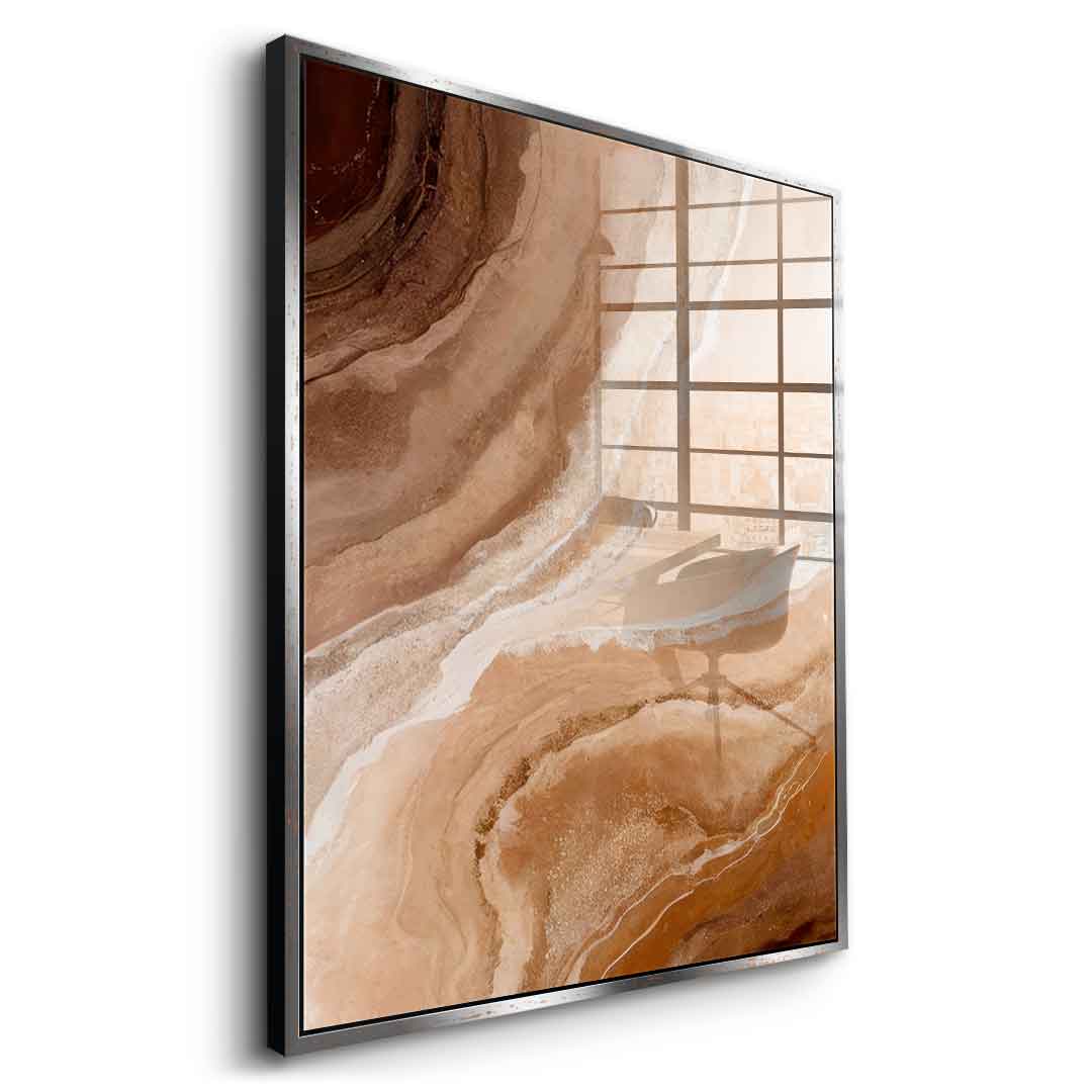 Sandstone in Brown Hues - acrylic glass