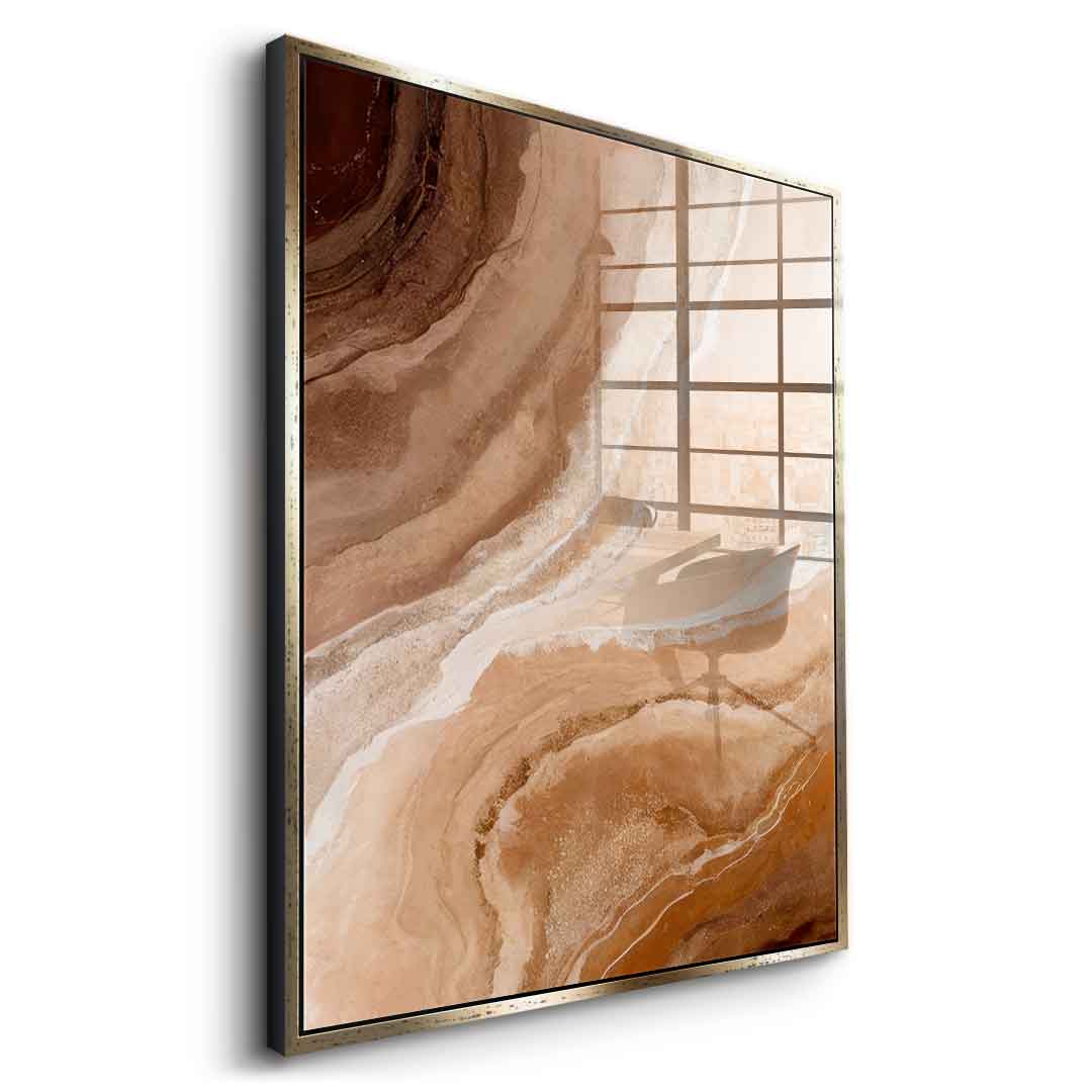 Sandstone in Brown Hues - acrylic glass
