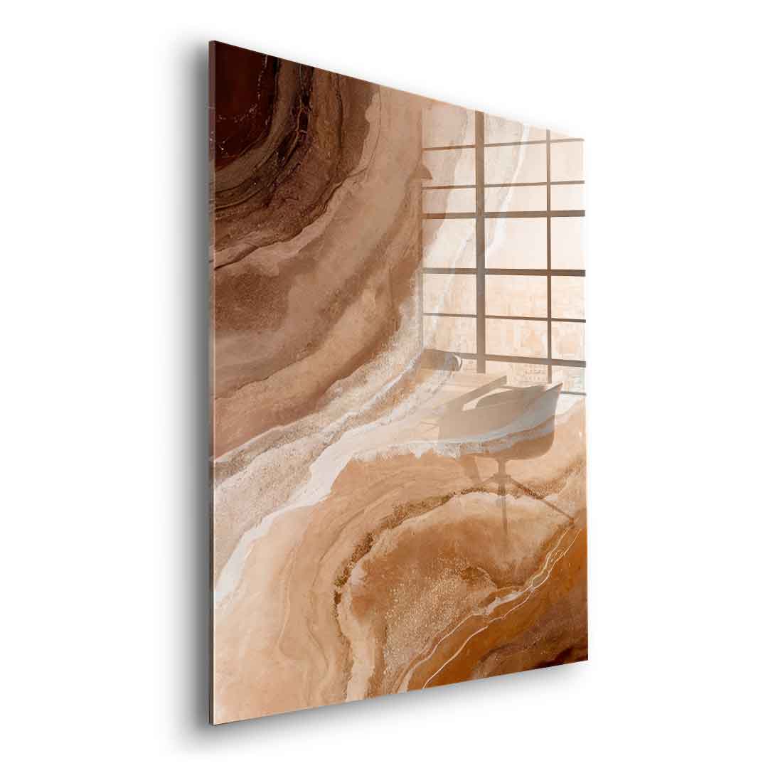 Sandstone in Brown Hues - acrylic glass