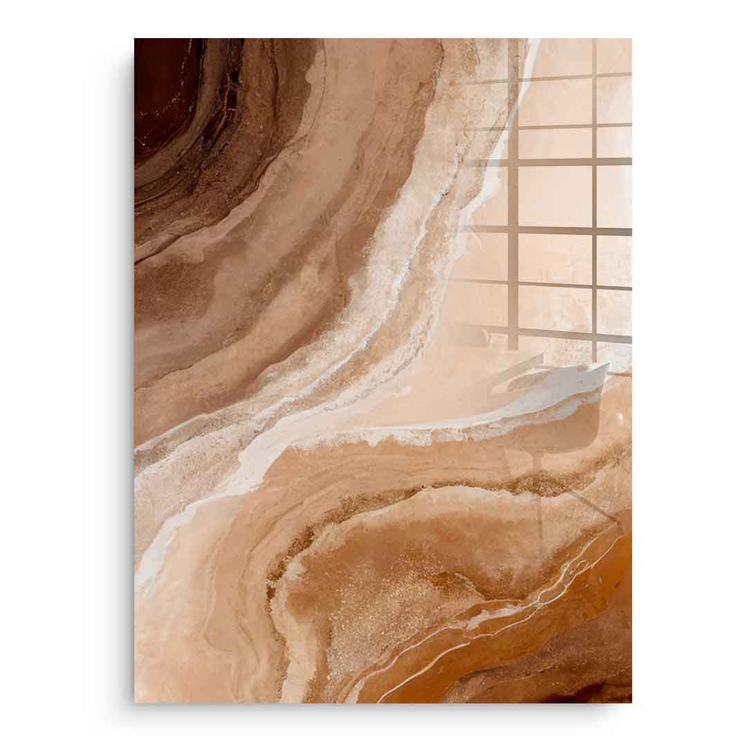Sandstone in Brown Hues - acrylic glass
