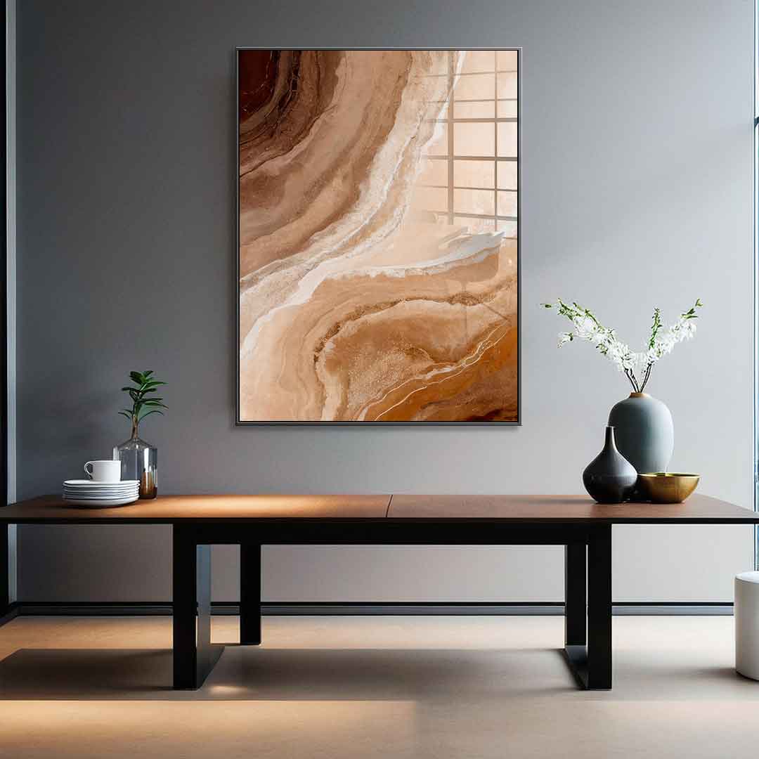 Sandstone in Brown Hues - acrylic glass
