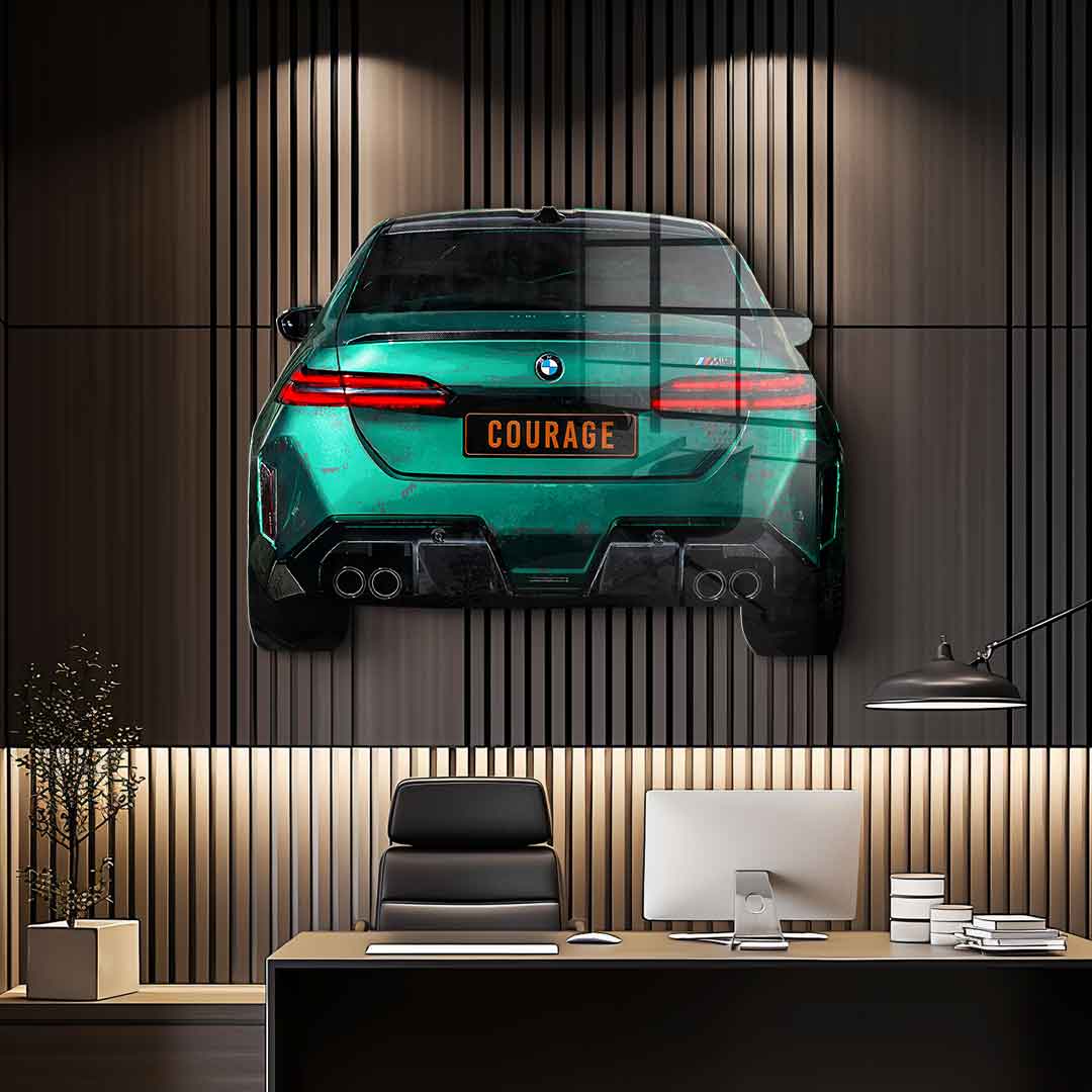 Wandskulptur BMW M5 Backside - Acrylglas