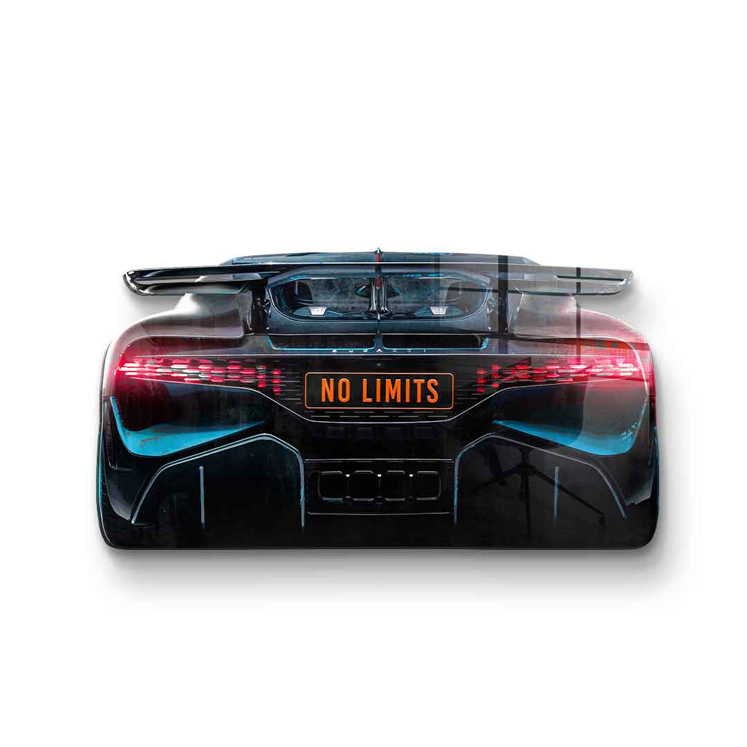 Wandskulptur Bugatti Backside - Acrylglas