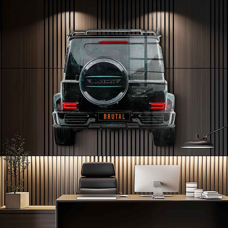 Wandskulptur G-Wagon Backside - Acrylglas