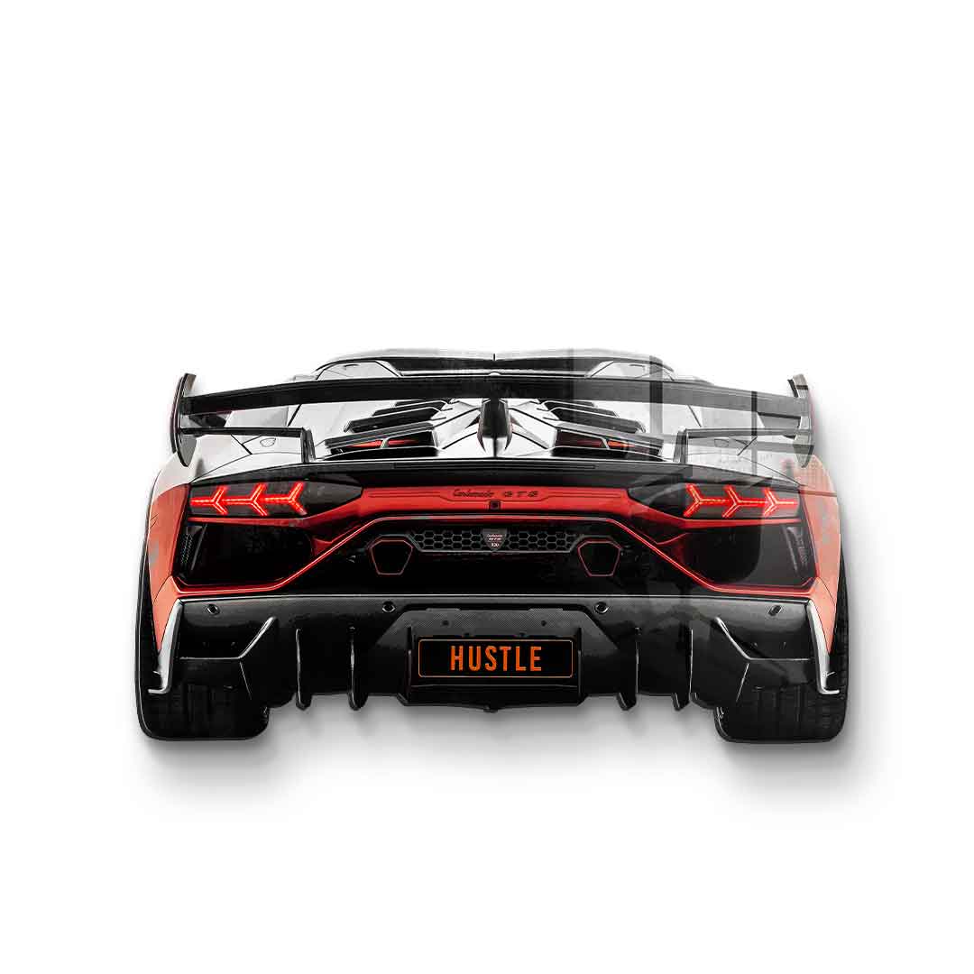 Wall sculpture lambo backside - acrylic glass