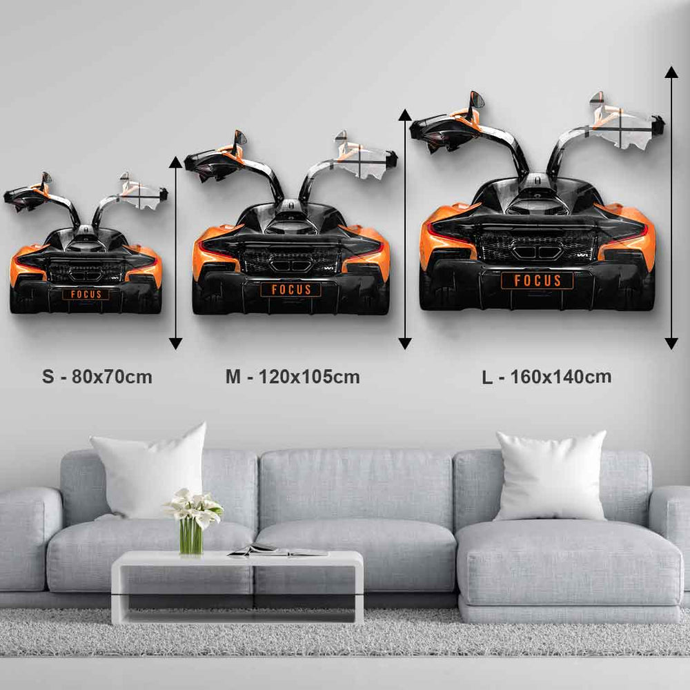 Wall sculpture McLaren Backside - Acrylic glass